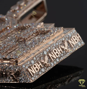 <b>Custom</b> " NBN" Pendant Moissanite Diamond Baguette Stone Hip Hop <b>Necklace</b> Luxury Jewelry Giftv - Product Image 4