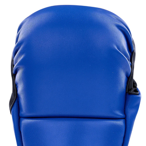 Gants de boxe MMA en cuir bleu pour adultes, avec sangle de poignet réglable, antidérapants, équipement d'arts martiaux - Product Image 6