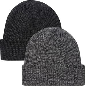 Bonnets d'hiver pour hommes et femmes, bonnets doublés en polaire, bonnets chauds d'hiver, bonnets unisexes, bonnets en tricot à revers tendance - Product Image 4