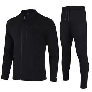 Survêtements zippés en polyester et spandex de haute qualité, vestes de sport décontractées, ensemble de jogging, logo d'automne respirant, vente en gros de couleur personnalisée - Product Image 1