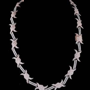 Collier chaîne tennis en argent sterling 925 sur mesure avec moissanite taille brillant, aspect diamant VVS, bijoux fins élégants - Product Image 1
