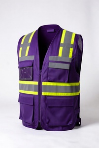 Gilet de sécurité de travail multi-poches pour hommes, réglable, haute visibilité, gilet de sécurité pour la construction - Product Image 4