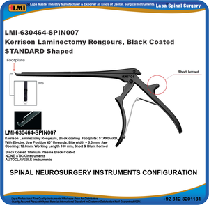 คีมตัดกระดูกเคลือบไทเทเนียมสีดำแบบไม่ติดสิ่งสกปรก ยี่ห้อ Kerrison รุ่น Laminectomy Rongeurs Manual STANDARD Ejector ทำจากสแตนเลสสตีล สามารถนึ่งฆ่าเชื้อได้ - Product Image 5