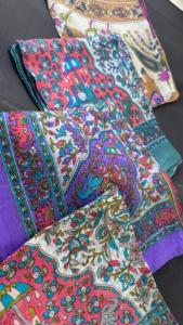 Pañuelos Transpirables de Seda 100% con Estampado Digital, 100x100 cm, Cuadrados de Lujo, Satén/Lona, Estampado Floral, Accesorios de Moda para Mujer - Product Image 5