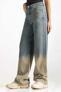Jeans de Mezclilla Anchos para Mujer, Estilo Urbano, Color Gris, Transpirables, para Uso Casual y Formal, Pantalones de Mezclilla para Mujer - Product Image 4