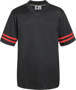 Unisex Polyester V-Neck Short Sleeve <b>Mesh</b> Jersey Breathable Adult Sports Shirt Orange Red <b>Purple</b> Navy White - Product Image 3