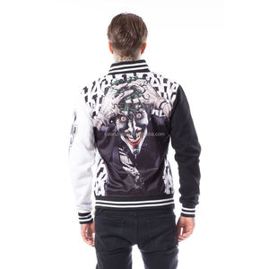 Chaqueta Varsity Personalizada de Lana de Algodón Auténtico con Estampado de Seda Completa, Ropa Cálida A LA Moda de Escuela Secundaria de Béisbol Universitario Vintage - Product Image 2