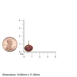 Colgante de Oro Sólido Amarillo de 14k con Rubí Rojo de 2.40ct, Corte Ovalado, Biselado, Amuleto de Piedra de Nacimiento de Julio, Fino, para Joyería - Product Image 2