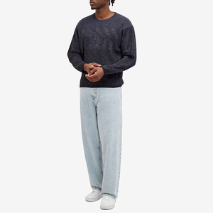 Pantalon en jean noir coupe droite pour homme GURUNA-Z-INDUSTRY, taille mi-haute, fermeture éclair, en toile de coton, décontracté, respirant, séchage rapide - Product Image 1