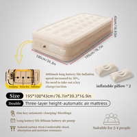 Matelas Gonflable Moderne Pliable avec Pompe Intégrée, Taille Simple, Durable, Personnalisable avec Logo – Idéal pour le Camping, le Salon et la Chambre à Coucher