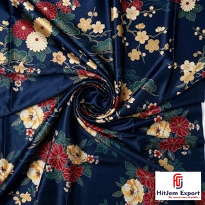 Premium Printed Japan Satin Fabric Manufacturer Custom OEM ODM Apparel Bridal Home Textile Export Factory - Product Image 1