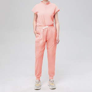 Conjunto de Uniforme Médico para Hospital, Blusa de Cuello en V y Pantalones de Yoga, Corte Ajustado, para Enfermeras y Personal Dental, Venta al Por Mayor - Product Image 1