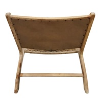 Fauteuil en cuir, chaises en bois pour salon, chaise longue en teck, fauteuil minimaliste moderne pour salon contemporain, meubles de salon