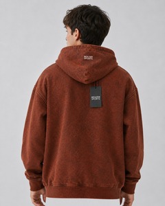 Sweat à capuche délavé pour hommes et garçons, en matière respirante, séchage rapide, personnalisable, épais, vente en gros - Product Image 2
