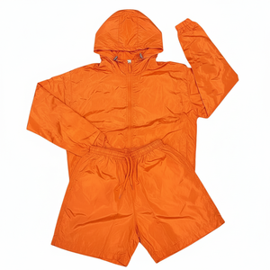 เซ็ต2ชิ้นกางเกงขาสั้นไนลอนกีฬาแห้งเร็วชุดวอร์มสำหรับผู้ชายชุดกางเกงขาสั้นกันลม - Product Image 4