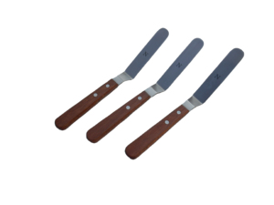 Spatule en acier inoxydable Altomme Instruments avec manche en bois, outil professionnel monobloc pour la présentation des plats - Product Image 5