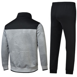 Survêtement de jogging et d'entraînement pour homme à manches longues, personnalisé avec logo OEM, uni, entièrement zippé, pour fitness et course à pied, avec fermeture éclair intégrale, vêtements de sport pour homme - Product Image 4