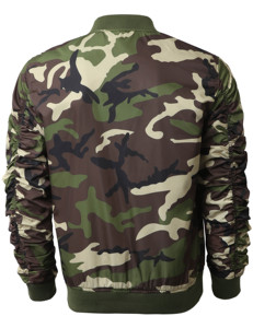 Unique Design <b>Long</b> Sleeve <b>Men's</b> Stand Collar Bomber <b>Jacket</b> Premium Quality Breathable Eco-Friendly Windproof Casual Wear - Product Image 3