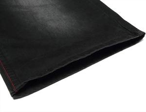 Shorts Capri en Jean Noir Tendance pour Hommes, Coupe Ample, Longueur Genou, Logo Personnalisé, Coton Épais, Lavage Vintage, Vente en Gros OEM - Product Image 5