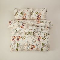 Parure de lit Candice Sage avec 2 taies d'oreiller, imprimé floral, 100% coton, 150 fils/cm², qualité A, toutes saisons