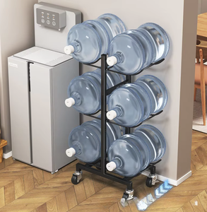 Estante de Almacenamiento Metálico Plegable de 4 Ruedas con 3 Niveles y 6 Ganchos, Impermeable y Ajustable para Uso en el Hogar y la Oficina - Product Image 4