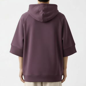 Premium Oversized <b>Hoodie</b> <b>Short</b> <b>Sleeve</b> Cotton Streetwear <b>Hoodie</b> Maker Direct From Manufacturer - Product Image 2