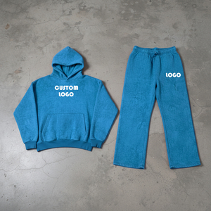 Ensemble de survêtement pour femme, très vendu, respirant, en coton épais, avec sweat à capuche oversize et pantalon de survêtement, pour la gym et la course - Product Image 4