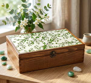 Rectangular Acacia Wood Jewelry <b>Box</b> with Enamel Top <b>Decorative</b> <b>Storage</b> <b>Box</b> Wholesale Factory Price <b>for</b> FBA and Retail Stores - Product Image 5