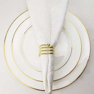 Anillos de Servilleta de Alta Gama para Servilletas de Tela, Accesorios de Decoración de Mesa de Lujo para Bodas y Restaurantes - Product Image 4