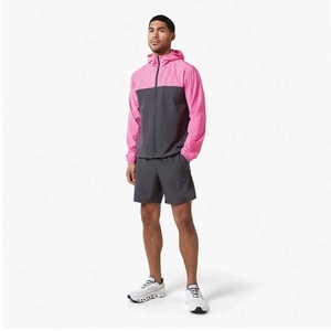 Conjunto Deportivo de Chaqueta Cortavientos con Capucha y Pantalones Cortos para Hombre, con Bloques de Color, de Secado Rápido y Ligero, para Primavera - Product Image 3