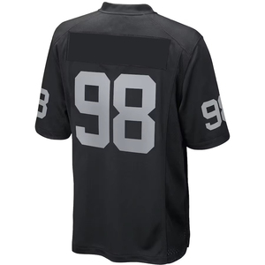 เสื้อเจอร์ซีย์อเมริกันฟุตบอลแขนสั้นไซส์ใหญ่ น้ำหนักเบา ระบายอากาศได้ดี พร้อมโลโก้แบบกำหนดเอง ดีไซน์สีพื้น - Product Image 2