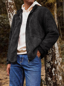 Veste polaire pour homme, dernière conception, fabriquée en usine, prix compétitif, logo imprimé sur le devant, coupe-vent, respirante, veste polaire de sport - Product Image 5