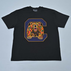 Men's Black Short Sleeve O-Neck T-Shirt With Bear <b>Pattern</b> Eco-friendly cotton Printed Casual Jersey <b>Knitted</b> 100% Cotton Regular - Product Image 5
