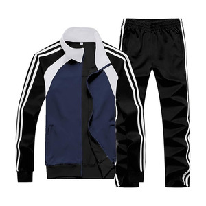 Men's Athletic Running Tracksuit <b>Set</b> Casual Full Zip Jogging Sweat Suit - Product Image 1
