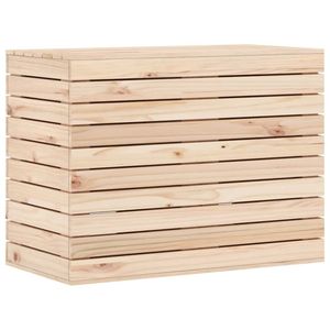Panier à linge en pin massif 34,8"x17,3"x26"-Solution de rangement durable et pratique - Product Image 2