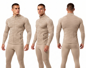 <b>Men</b> Muscle Fit Gym <b>Jacket</b> Eco-Friendly Yoga Exercise Side Pockets Zipper Top <b>Men</b> High Compression Printed Yoga Track <b>Jackets</b> - Product Image 5