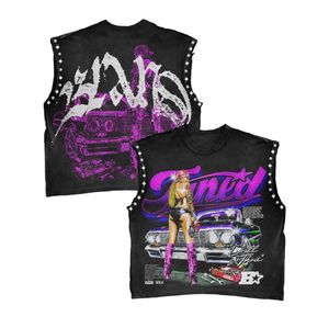 เสื้อยืดสกรีนลายทรงบ็อกซี่โอเวอร์ไซส์ผ้าฝ้าย 100% คุณภาพสูงสั่งทำพิเศษ ล้างสีแบบแอซิดวอช พิมพ์ลายโลโก้ด้วยเทคนิค DTF แขนสั้น - Product Image 4