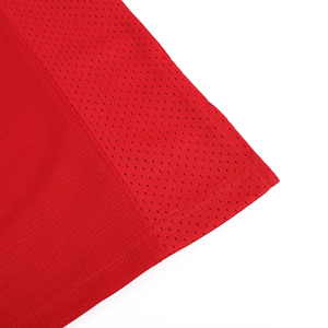 Maillot de football pour homme BRG, col en V rouge, manches courtes, avec rayures bleu clair, tissu en maille respirant, coupe classique - Product Image 5