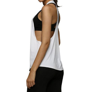 เสื้อกล้ามเจอร์ซีย์ลำลองสำหรับผู้หญิง สีพื้น ใส่เล่นโยคะ วิ่งออกกำลังกาย ระบายอากาศได้ดี เป็นมิตรกับสิ่งแวดล้อม มีโลโก้ด้านหน้า ขายดี มีไซส์พลัส - Product Image 3
