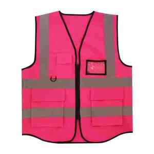 Veste de travail réfléchissante haute visibilité en gros, gilet de sécurité personnalisé en polyester, vêtement de travail utilitaire imperméable, OEM - Product Image 3