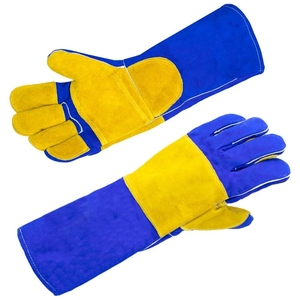Guantes de Seguridad de Cuero Vacuno de Palma Completa con Logotipo Personalizado, Nuevo Diseño, Resistentes a la Abrasión y al Fuego, para Barbacoa - Product Image 1