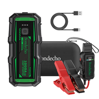 Démarreur de batterie de voiture électrique 12V au lithium 1000 A de puissance de crête - Boîtier de démarrage au lithium-ion anti-étincelles avec chargement USB et lumière LED 2