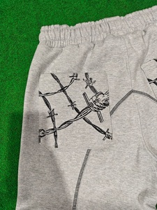 2026 Custom Unisex Haidergrey Color Heavy Weight 100% Cotton Fleece DTF Print Sweatpants with Embroidery <b>Cuffed</b> <b>Jogger</b> for Men - Product Image 6