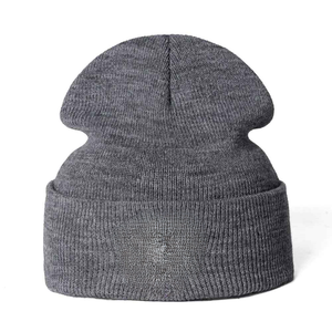 Unisex <b>Navy</b> Blue Striped Beanie Knit Winter <b>Hat</b> Acrylic Casual Adult 56-58CM 2027 - Product Image 5