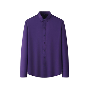 Haut de sport décontracté pour homme en polyester tricoté imprimé à manches longues 200g avec poche zippée anti-plis brodé pour l'automne - Product Image 2
