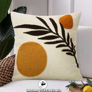 ปลอกหมอนอิงสไตล์โบโฮแบบทัฟท์ ดีไซน์เนอร์ ผลิตโดย Indian Textiles H/L ปลอกหมอนอิงตกแต่งทอมือสุดหรู สไตล์โบโฮ ขายดี - Product Image 1