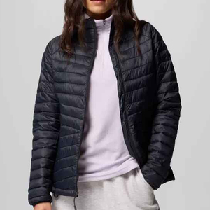 Custom Women's <b>Cropped</b> Hooded <b>Puffer</b> <b>Jacket</b> Lightweight Quilted Winter Coat Embroidered Athletic Outerwear - Product Image 2