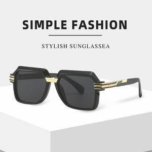 Gafas de Sol Retro Clásicas con Marco Irregular para Hombre y Mujer, Estilo Europeo y Americano, Patillas Metálicas, Modernas y a la Moda - Product Image 2