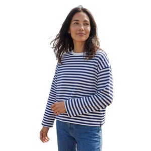 Pull à col rond en molleton respirant à coupe classique avec poche, manches longues, couleur unie - Product Image 1