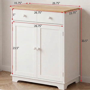 Muebles modernos para despensa de cocina, gabinete de madera maciza para almacenamiento en la cocina - Product Image 4
